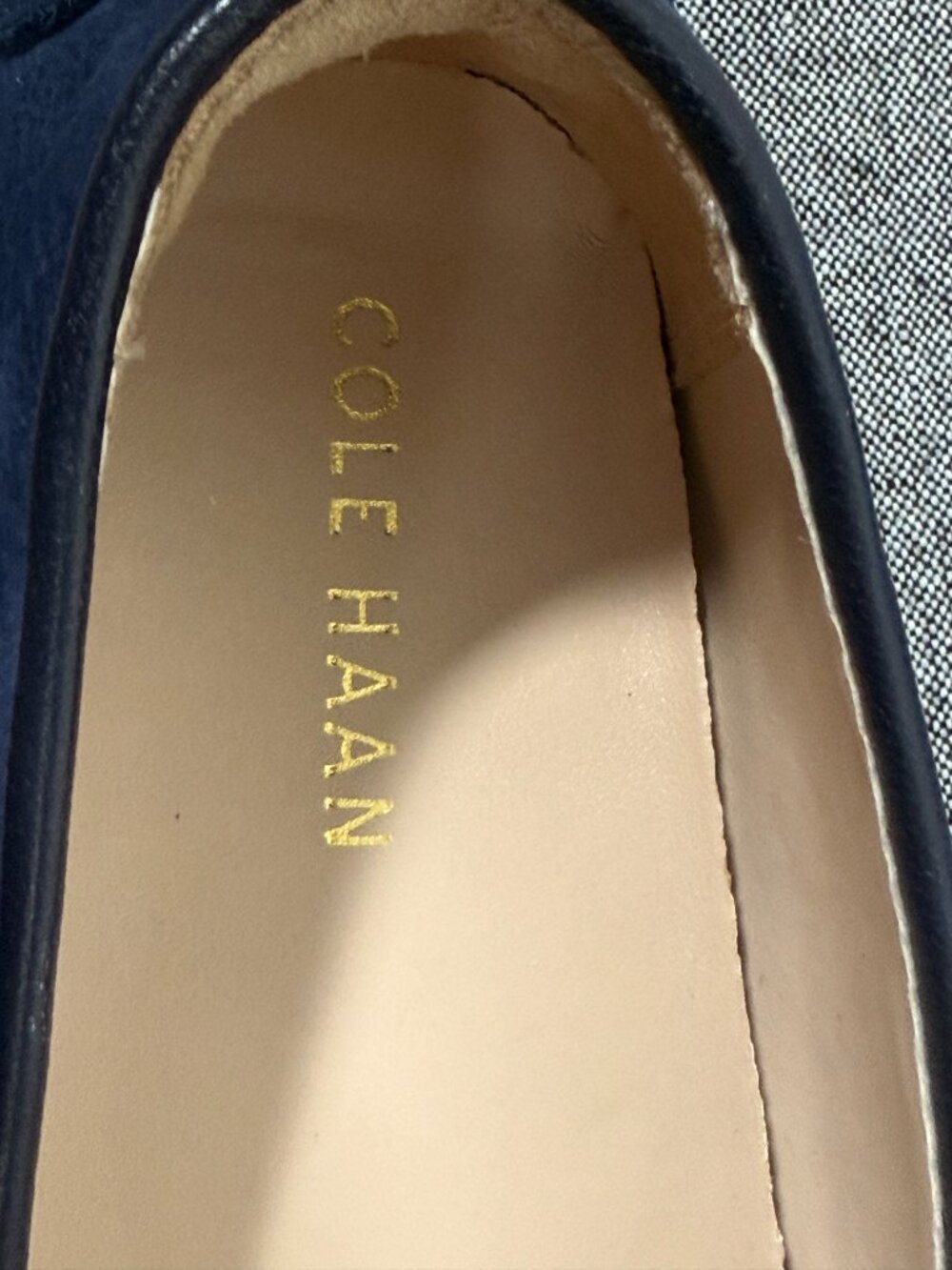 NWOB COLE HAAN Blue Suede Driving Loafers, Women's Size 7.5 - Picture 8 of 9